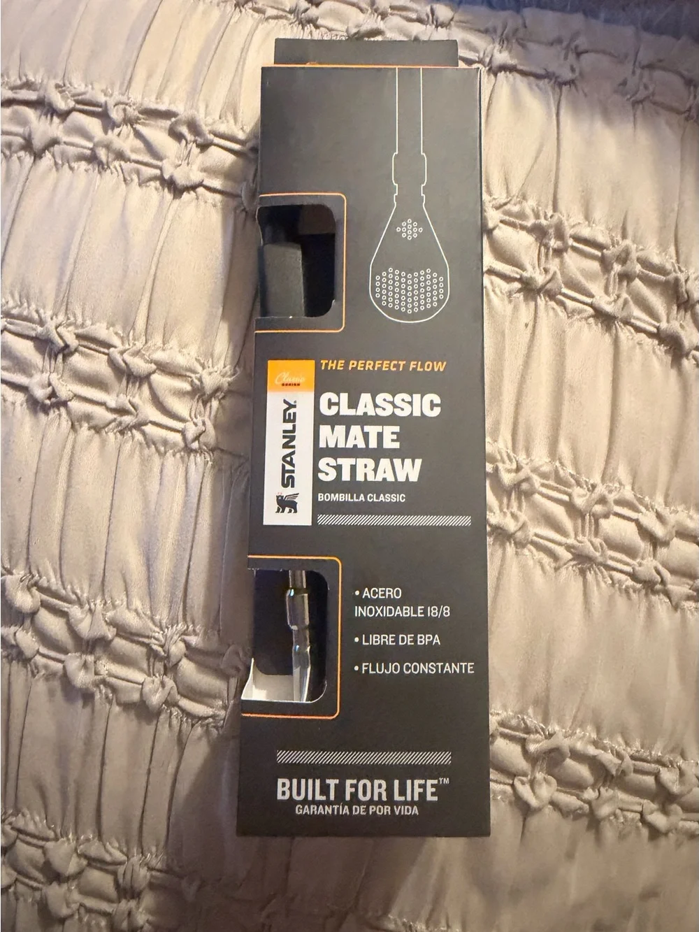 Stanley Stainless Steel Yerba Mate Bombilla with Black Grip